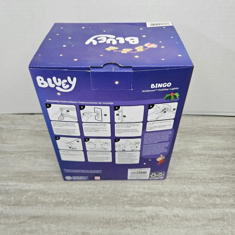 Bluey Bingo 5ft Inflatable Holiday Lights Christmas‎ Outdoor Yard Decoration